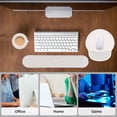 thumbnail image 7 of MOSISO Wrist Rest Support for Mouse Pad&Keyboard Set, Circle Curved Ergonomic Mousepad&Coaster Non-Slip Base Home/Office Pain Relief&Easy Typing Pad with Soft Cloth&Silicone Lining, 7 of 7