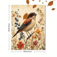 thumbnail image 3 of Qisvanset Framed Canvas Wall Art, 12x16 Inch Wildflower Sparrow Vintage Bible Gallery Art, 3 of 5