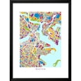 thumbnail image 2 of Boston Massachusetts City Street Map, Framed Art Print Wall Art by Michael Tompsett Sold by Art.Com, 2 of 5