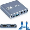 thumbnail image 6 of 4K Video Capture Card USB3.0 -compatible Video Grabber Record Box for PS4 Game DVD Camcorder Camera Recording Live Streaming, 6 of 6