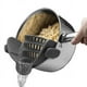 thumbnail image 1 of Colador de cocina de silicona con clip para escurridor de sartenes, 1 of 5