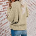 thumbnail image 6 of Lovskoo 2024 Sweaters for Women Trendy Long Sleeve Winter European American Loose Knitted V-Neck Sweater Top Coat Khaki, 6 of 7