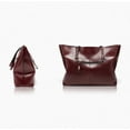 thumbnail image 3 of Classic Fashion Genuine Leather Tote Bag for Women Casual Big Capacity Shoulder Bag Handbag Purses with Zipper, 3 of 3