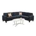 thumbnail image 2 of Polyfiber Fabric 4 Pieces Sectional With 2 Pillows In Black, 2 of 6