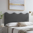 thumbnail image 5 of Headboard, Twin Size, Velvet, Dark Grey Gray, Modern Contemporary Urban Design, Bedroom Master Guest Suite, 5 of 9