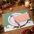 thumbnail image 6 of Christmas Placemats, Linen Holiday Table Mats, Festive Christmas Style, Heat Resistant Dining Place Mats, Washable Cloth Placemats for Kitchen Table, Home and Kitchen, 40x30cm, 6 of 7