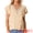 Khaki, variant on Women's Ruffle Short Sleeve Elegant V Neck Blouse XS Khaki