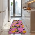 thumbnail image 4 of Yellow Lemon Flowers Pink Pattern Kitchen Rug Mat,Kitchen Runner Rugs Non Skid Washable,Decorative Kitchen Floor Mats for Kitchen,Sink,Laundry,17"x47.2", 4 of 7