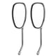 thumbnail image 1 of Set of 2 Retro Motorcycle Side Mirrors, L Bar & R Bar, Black, 10mm, 1 of 4