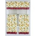 thumbnail image 1 of Kitchen Curtain Jacquard Printed Design 3pc Set (Includes 2 Tiers and 1 Valance) by ATI (Sunflower Print), 1 of 1