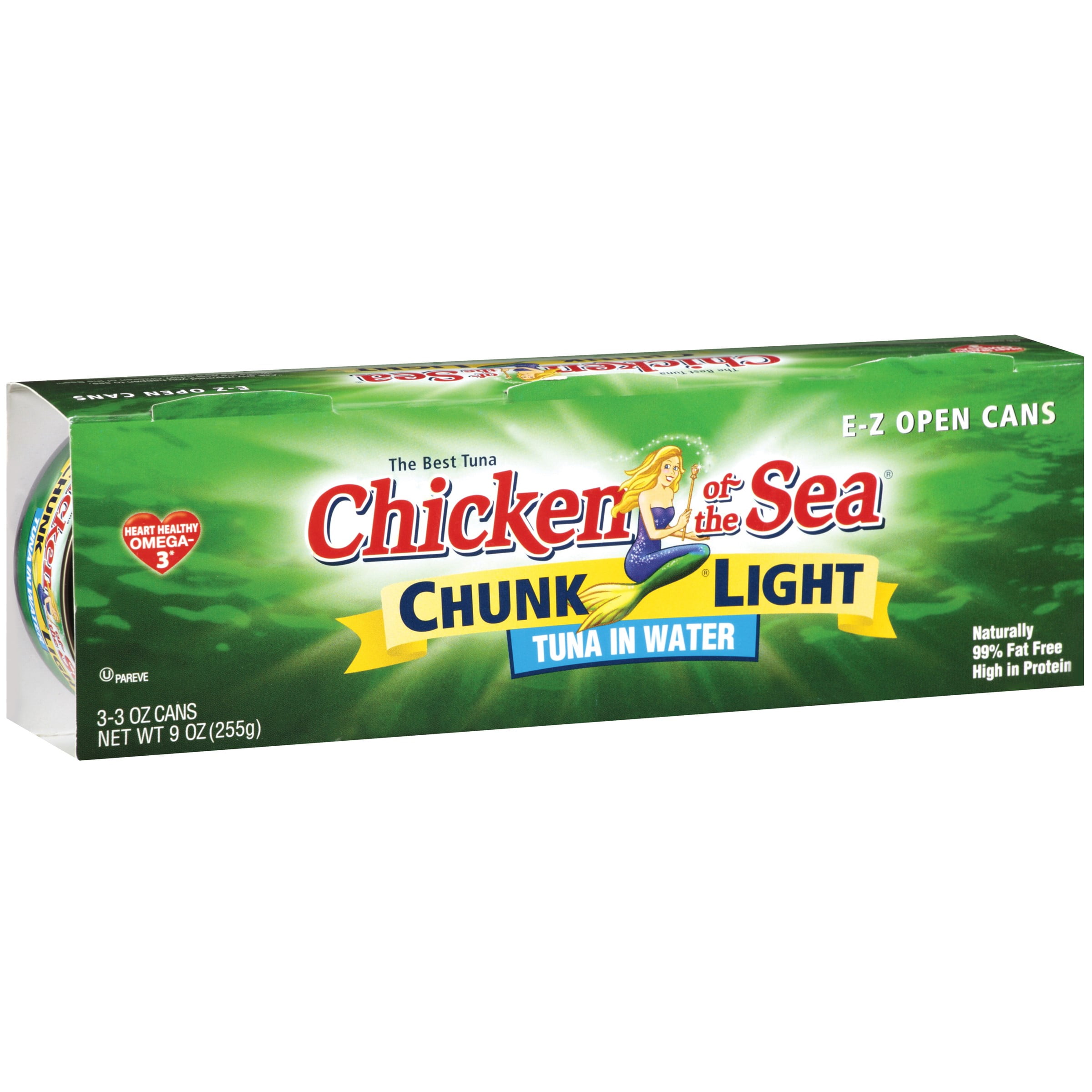 Chicken Of The Sea Canned Chunk Light Tuna, in Water, 3 Oz