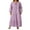 Purple, variant on Michellecmm Women Geometric Print Long Dress, V-neck Puff Long Sleeve Loose Fashion Dress
