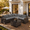 Gray-6, variant on Aiho Outdoor Patio Furniture Set with All Weather Wicker, 6 Pieces Outdoor Sectional Sofa with Soft Cushions and Coffee Table, For Garden, Backyard, Poolside, Patio, Porch and Balcony - Gray