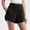 Black（New）, variant on PFRNLF Womens Casual Shorts Comfy Elastic Waist High Waisted Summer Linen Shorts