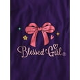 thumbnail image 3 of Blessed Girl Womens Long Sleeve T-Shirt How He Loves, Purple, MD, 3 of 6