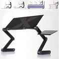 thumbnail image 6 of Portable Folding Table with Adjustable Height, Assembled Laptop Bed Tray Table with 360 Degrees Rotated,Computer Desk for Breakfast Trays, Place Audio Equipment, Projectors, Notebook Stand-up, 6 of 9