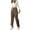 Coffee, variant on Riforla Elegant Women's Solid Color High Waist Ankle Length Straight Leg Dress Pants for Office Wear Summer Pants for Women 2024 White S