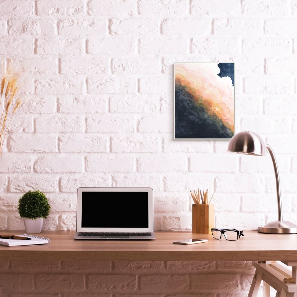 Stupell Industries Storm Cloud Abstraction at Sunset Watercolor Wall Plaque Design by Grace Popp