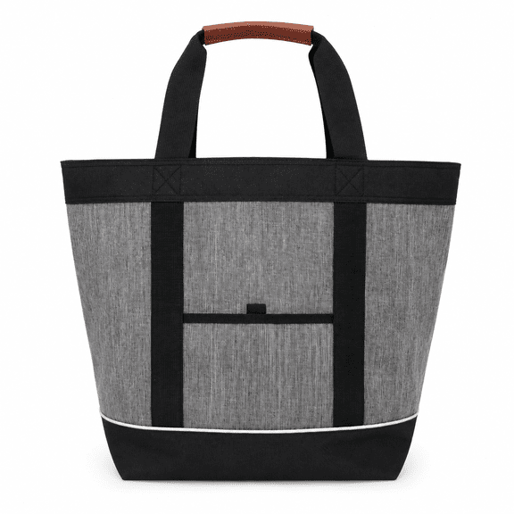 Cooler Bag Large Insulated Reusable Grocery Bag Transport Cold Hot Food Apply to Delivery Bag Travel Picnic Cooler 20"×8"×15" Gray