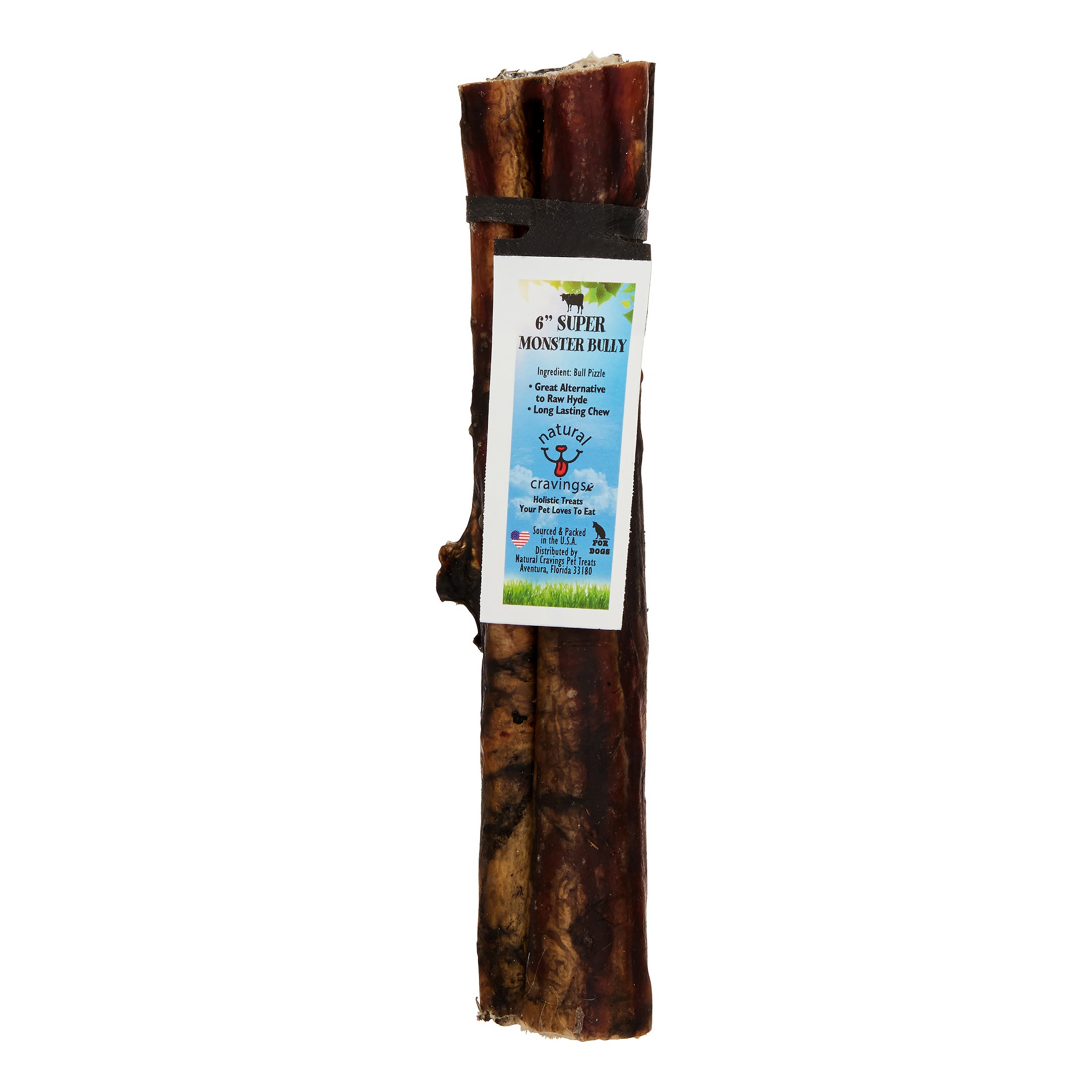 Natural Cravings 6" Super Monster Bully Stick Grain Free Large Breed