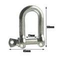thumbnail image 2 of 8mm Galvanised Dee Shackle PACK of 6 Chandlery DK02, 2 of 2