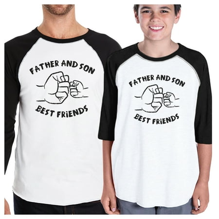 Father And Son Best Friends Funny Baseball Matching T-Shirts (Best Pitch Back For Baseball)
