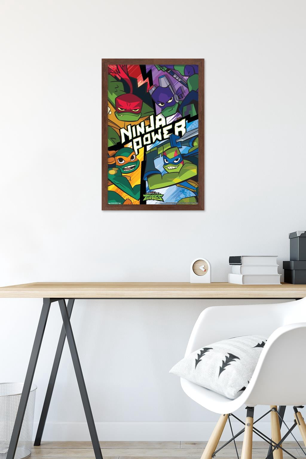 Nickelodeon Rise of The Teenage Mutant Ninja Turtles - Turtles Wall Poster, 14.725" x 22.375", Framed