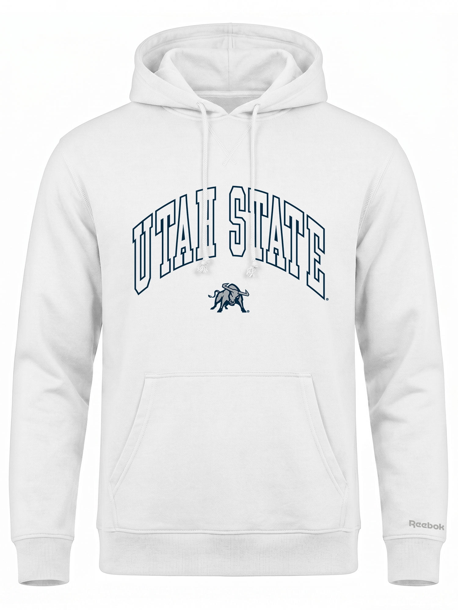 Utah State Aggies Reebok Mens White Hooded Sweatshirt