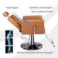 thumbnail image 6 of KtaxonHydraulic Barber Chair, 330 lbs  Heavy Duty Capacity Reclining Salon Stool, Brown Leather, 6 of 9