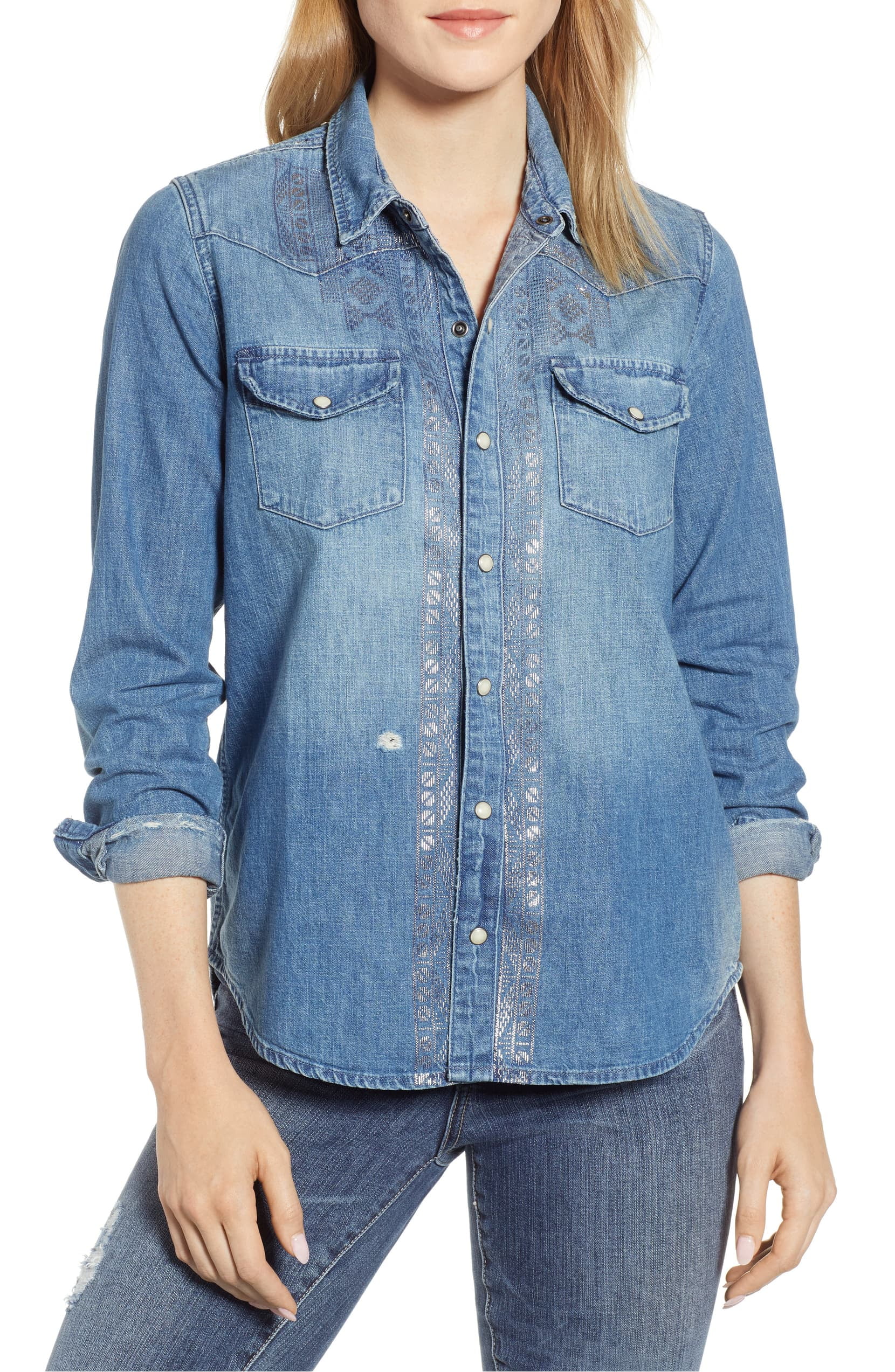 lucky brand denim shirt womens