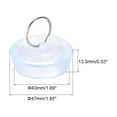 thumbnail image 2 of Rubber Sink Plug, Clear Drain Stopper Fit 1 3/4" to 1 13/16" Drain with Hanging Ring for Bathtub Kitchen, 8 Pack, 2 of 5