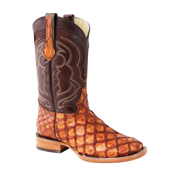 El General Men's Exotic Monster Fish Rodeo Boots - Honey 44606