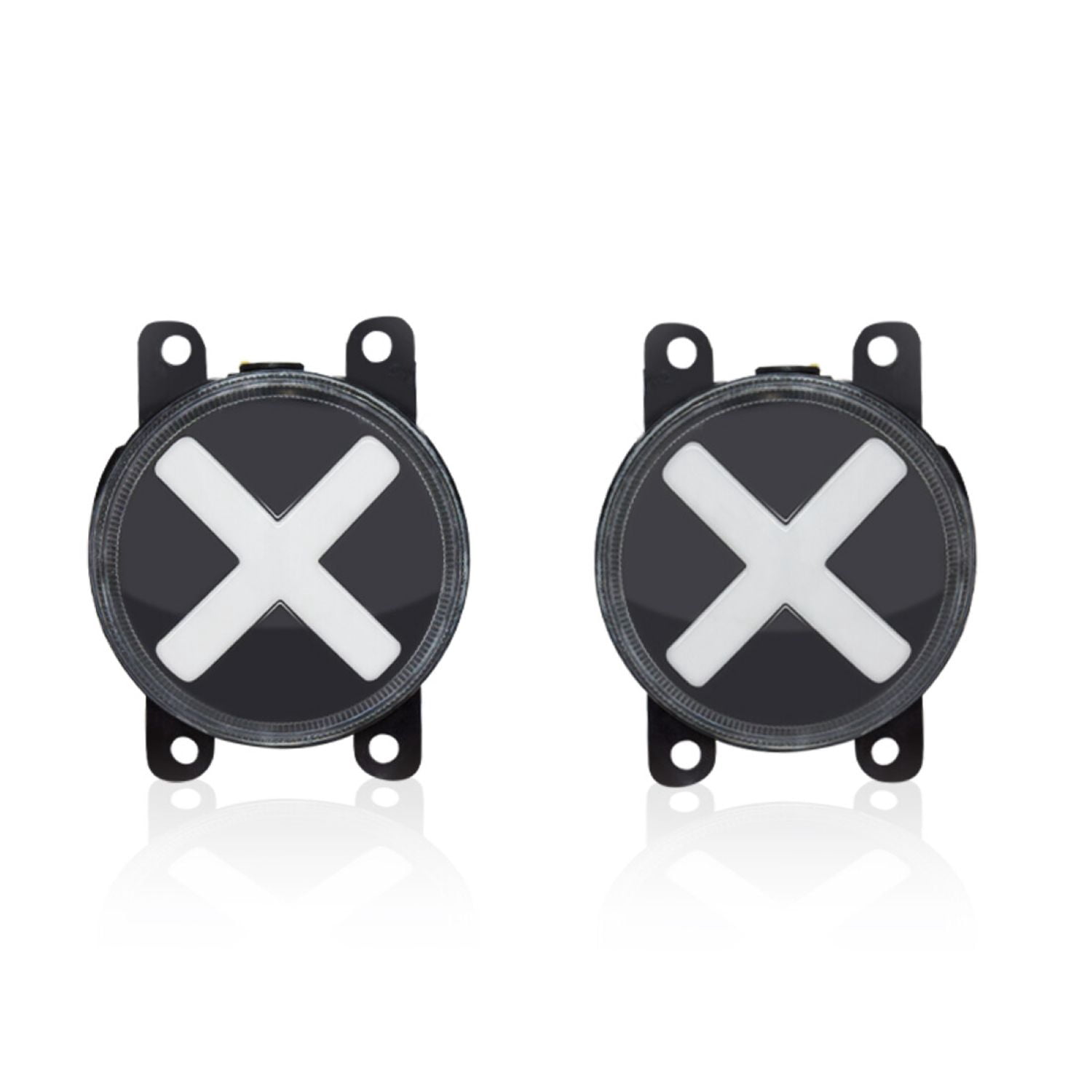 AMERICAN MODIFIED X Style LED Front Bumper Fog Lights For 2016-2020 Honda Civic Hatchback