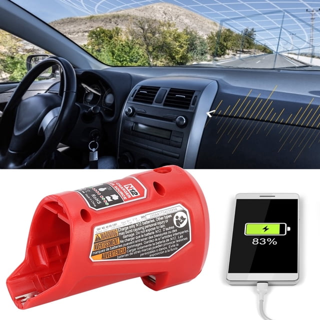 Cargador USB Portátil y Fuente de Alimentación Aptos para M12, Carga Rápida de 2,1 A, Pantalla de Nivel de Batería, Fácil de USAR