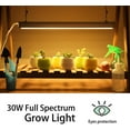 thumbnail image 3 of Monios-L T5 LED Grow Light, 2FT Full Spectrum Sunlight Replacement, 30W High Output Integrated Fixture with Rope Hanger for Indoor Plants, Hydroponics, Seedling, Growing, Blooming, 3 of 7