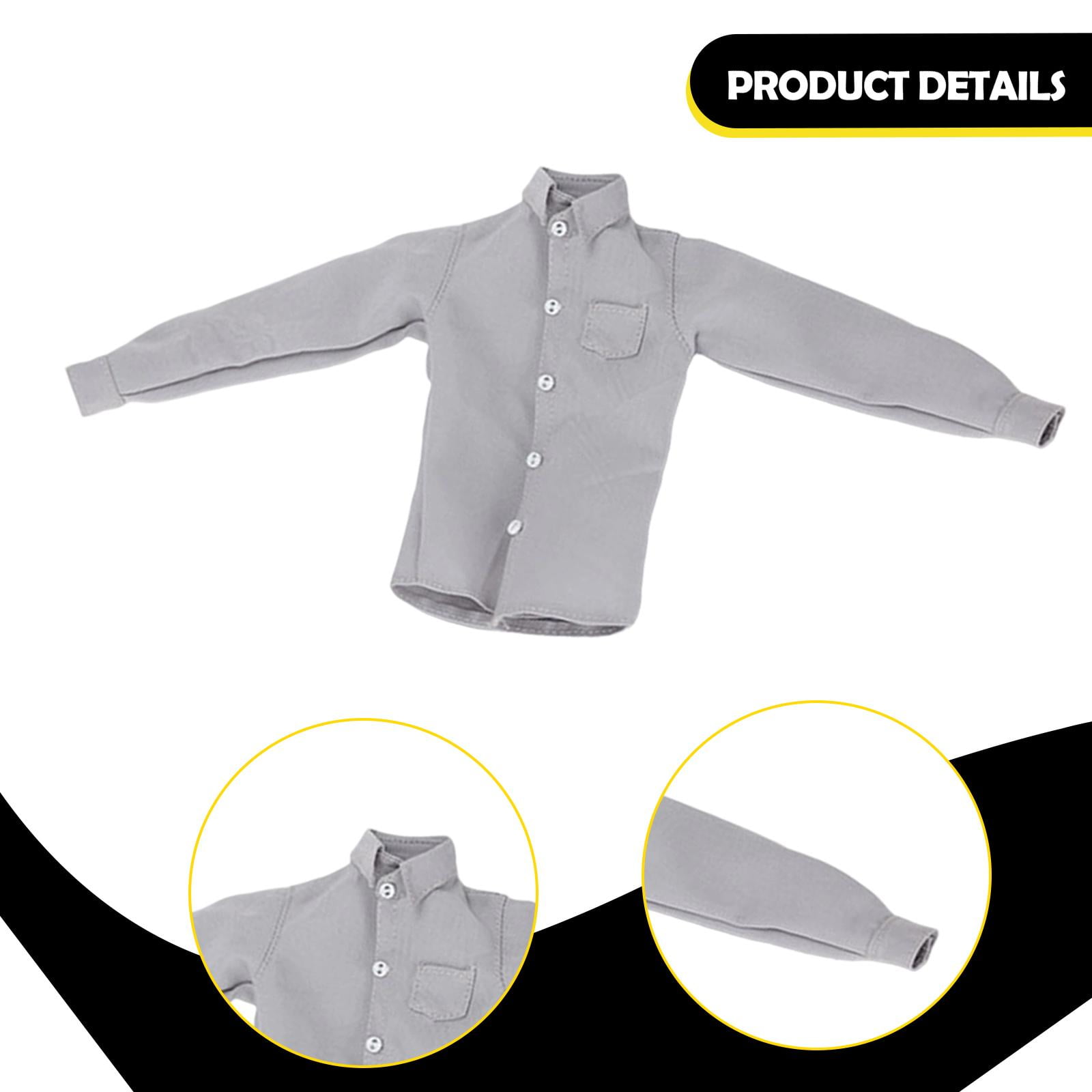 JISADER 1/6 Scale Figure Vestiti per Le Bambole Abiti T-Shirt Mini Manica Corta Fatti a Mano per 12 Pollici Maschio Femmina Action Figure da Collezione, Bianco