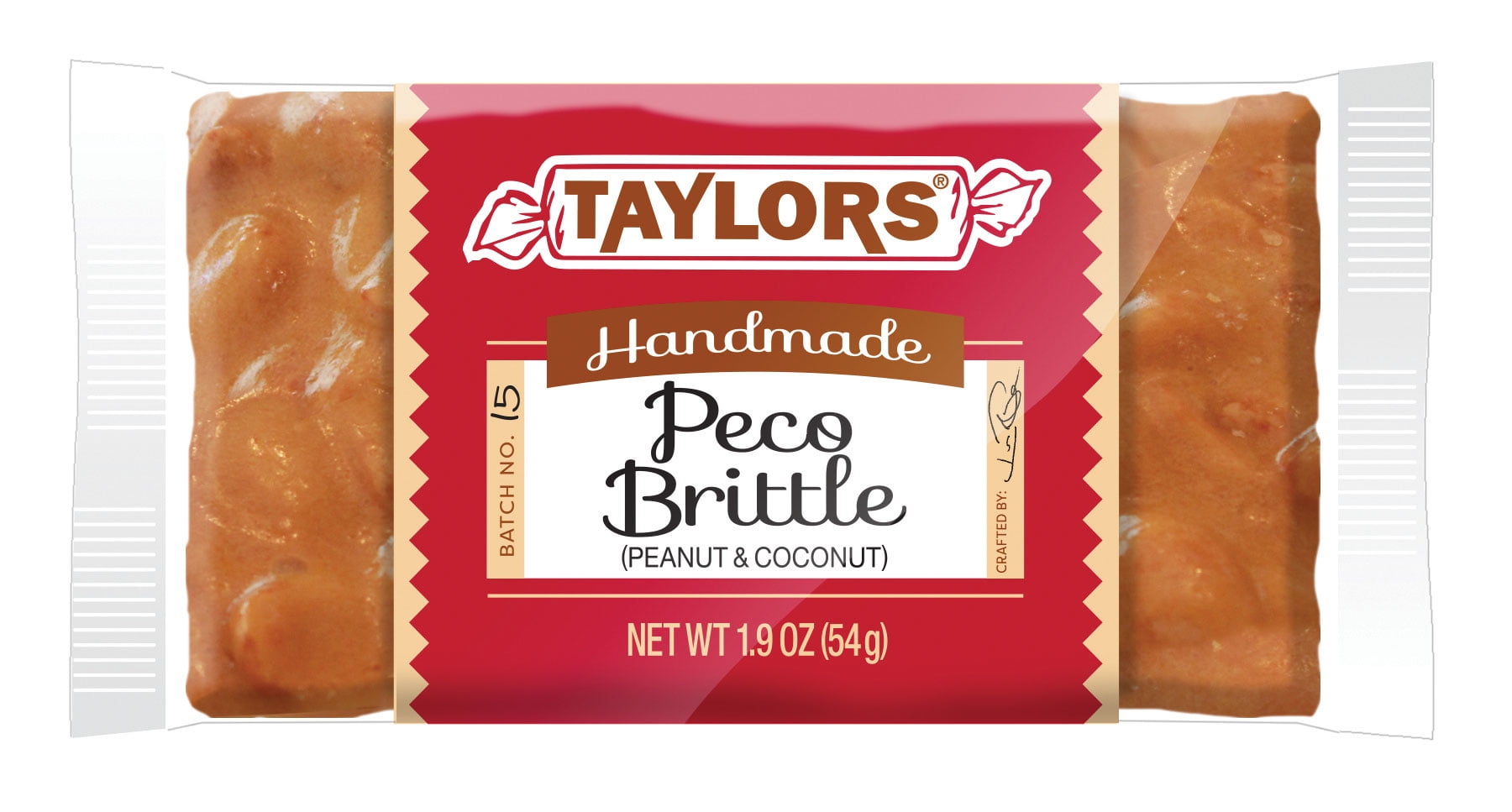 TAYLORS CANDY PECO BRITTLE REGULAR SIZE BAR