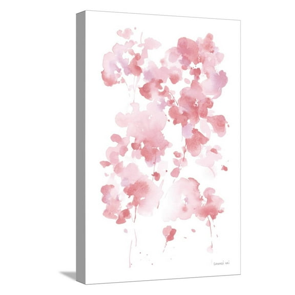Art.com Cascading Petals I Pink Stretched Canvas Print Wall Art by Danhui Nai, 12" x 18"