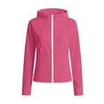 thumbnail image 5 of Viluyesy Women's UV Protection Hooded Athletic Jackets Full Zip Long Sleeve Slim Fit UPF 50+ Quick Dry for Outdoor Daily Casual Wear, 5 of 7