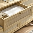 thumbnail image 6 of Modway Soma 6-Drawer Rattan MDF and Particleboard Dresser in Oak, 6 of 7