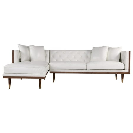 Karl Woodrow Neo Clic Sofa Sectional White Walnut Left Facing