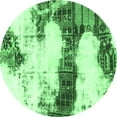 thumbnail image 1 of Ahgly Company Indoor Round Abstract Emerald Green Modern Area Rugs, 6' Round, 1 of 4