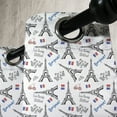 thumbnail image 3 of Ambesonne Eiffel Grommet Curtain, French Doodle Art, 50" x 72", Blue Black Red, 3 of 6