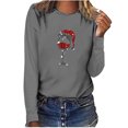 thumbnail image 1 of Puntoco - Sudadera con estampado navideño de manga larga para mujer, informal, a la moda, blusa Puntoco Puntoco-4019, 1 of 1