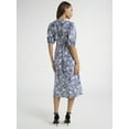 thumbnail image 2 of Sofia Jeans Women's and Women's Plus Satin Jacquard Dress, Mid Calf Length, Sizes XS-4X, 2 of 4
