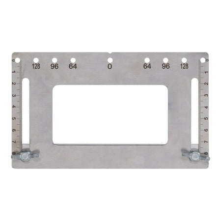 

Cabinet Hardware Jig Stainless Steel Furniture Handle Punch Locator with Adjustable Screw Silver