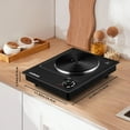 thumbnail image 2 of CUSIMAX New Model 1500W Black Single Hot Plate - Adjustable Temp, Portable Stainless Steel Burner for Effortless Cooking,Halloween, 2 of 7