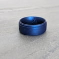 thumbnail image 5 of Metal Blue Step Edge Breathable Silicone Ring for Men 9mm Bandwidth, 5 of 7