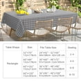 thumbnail image 7 of decorUhome Plaid Plastic Tablecloth for Rectangle Table, Waterproof Vinyl Table Cloth, Wipeable Indoor and Outdoor Table Cover, 52" x 70", Grey, 7 of 7