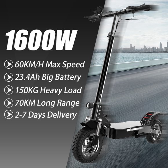 SMATEIGHT 52V Electric Scooter for Adults, 1600W Motor up to 60km/g, 70km Range, 150kg Max Load